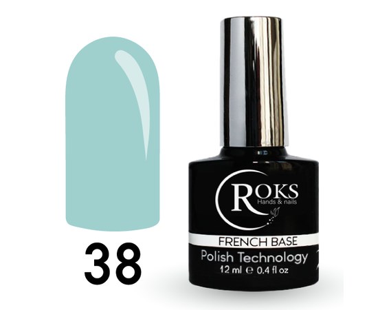 Изображение  Camouflage base for gel polish Roks Rubber Base French 12 ml, No. 38, Volume (ml, g): 12, Color No.: 38