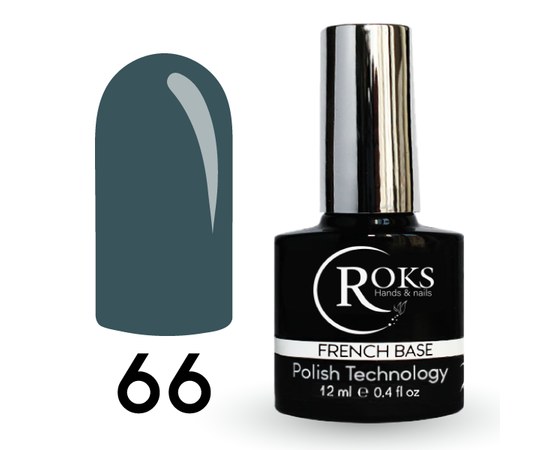 Зображення  Камуфлююча база для гель-лаку Roks Rubber Base French Color 12 мл, № 66, Об'єм (мл, г): 12, Цвет №: 066