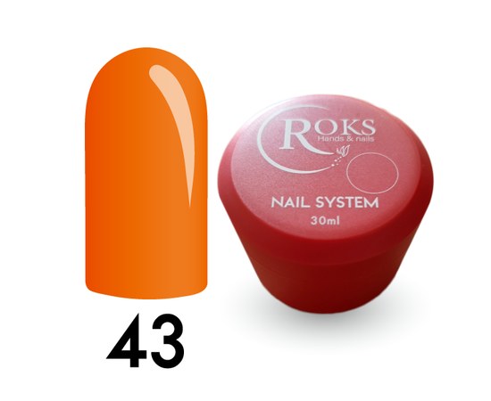 Изображение  Camouflage base for gel polish Roks Rubber Base French 30 ml, No. 43, Volume (ml, g): 30, Color No.: 43