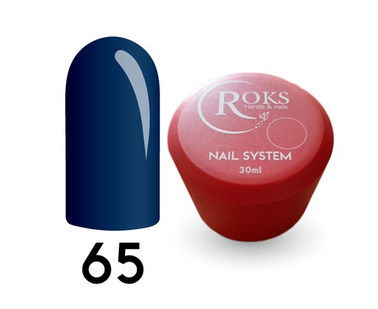 Зображення  Камуфлююча база для гель-лаку Roks Rubber Base French Color 30 мл, № 65, Об'єм (мл, г): 30, Цвет №: 065