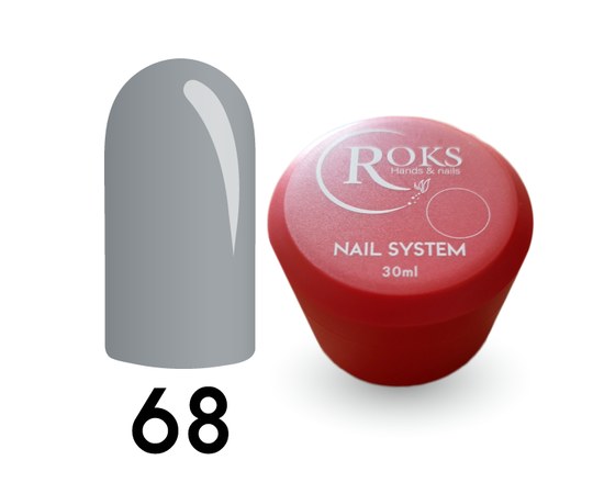 Изображение  Камуфлирующая база для гель-лака Roks Rubber Base French Color 30 мл, № 68, Объем (мл, г): 30, Цвет №: 068