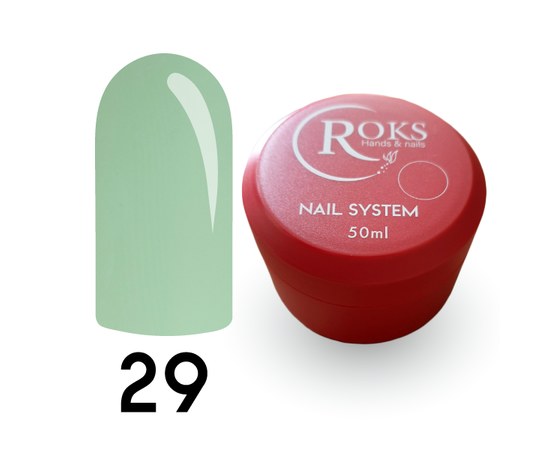 Изображение  Camouflage base for gel polish Roks Rubber Base French 50 ml, No. 29, Volume (ml, g): 50, Color No.: 29