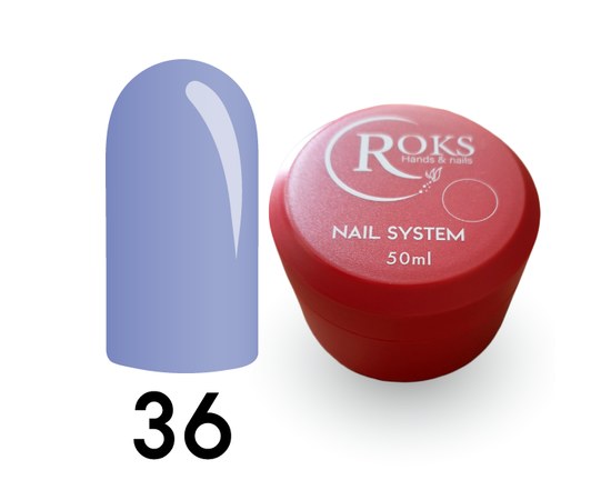Зображення  Камуфлююча база для гель-лаку Roks Rubber Base French 50 мл, № 36, Об'єм (мл, г): 50, Цвет №: 036