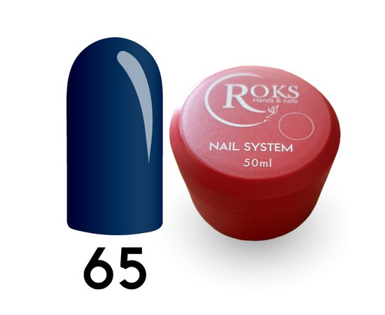 Зображення  Камуфлююча база для гель-лаку Roks Rubber Base French Color 50 мл, № 65, Об'єм (мл, г): 50, Цвет №: 065