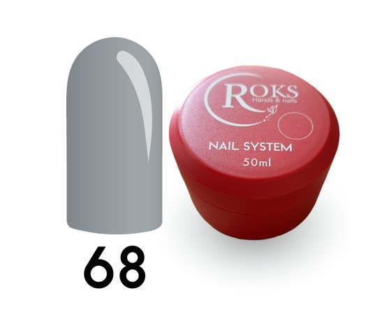 Изображение  Камуфлирующая база для гель-лака Roks Rubber Base French Color 50 мл, № 68, Объем (мл, г): 50, Цвет №: 068
