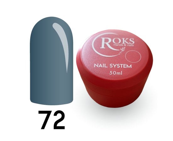 Зображення  Камуфлююча база для гель-лаку Roks Rubber Base French Color 50 мл, № 72, Об'єм (мл, г): 50, Цвет №: 072