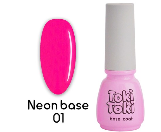 Изображение  Цветная база Toki Toki Neon № 01, 5 мл, Объем (мл, г): 5, Цвет №: 01, Цвет: Розовый