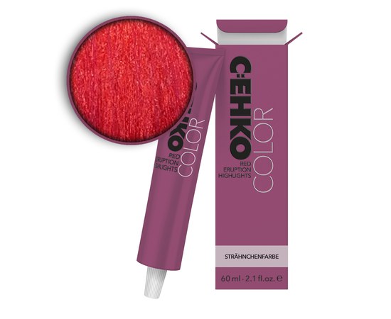 Изображение  Cream-color for strands C: EHKO Red Eruption Red -Red red-red