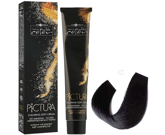 Изображение  Cream-paint Hair Company Inimitable Pictura 1 black 100 ml, Volume (ml, g): 100, Color No.: 1 black