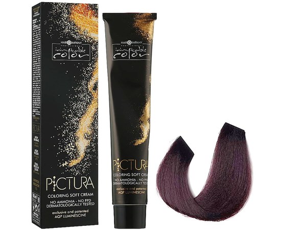 Изображение  Cream-paint Hair Company Inimitable Pictura 4.22 intense chestnut iris 100 ml, Volume (ml, g): 100, Color No.: 4.22 intense chestnut iris