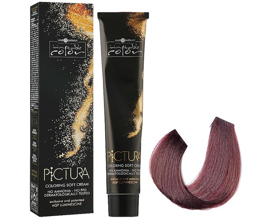 Изображение  Cream-paint Hair Company Inimitable Pictura 4.56 chestnut mahogany red 100 ml, Volume (ml, g): 100, Color No.: 4.56 chestnut mahogany red