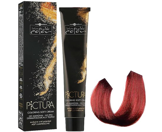 Зображення  Крем-фарба Hair Company Inimitable Pictura 6.66 темно-русявий інтенсивно-червоний COVER 100 мл, Об'єм (мл, г): 100, Цвет №: 6.66 темно-русый интенсивно-красный COVER