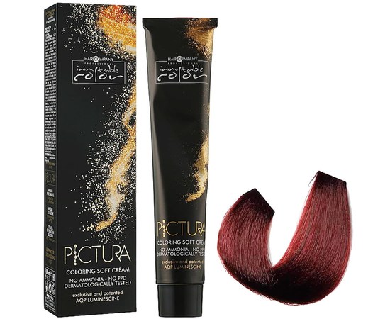Зображення  Крем-фарба Hair Company Inimitable Pictura 6.66 темно-русявий інтенсивно-червоний REFLEX 100 мл, Об'єм (мл, г): 100, Цвет №: 6.66 темно-русый интенсивно красный REFLEX