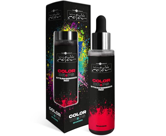 Изображение  Drops for coloring (pigment) red strawberry Hair Company Color Drops 50 ml, Volume (ml, g): 50, Color No.: red strawberry
