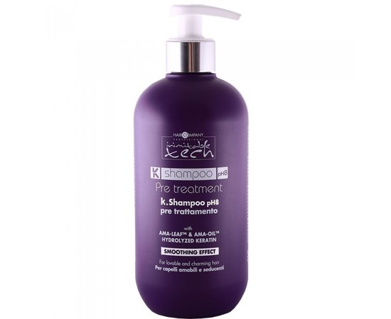 Изображение  К-шампунь для использования перед выпрямлением волос Hair Company Pre-treatment K-shampoo PH8 500 мл