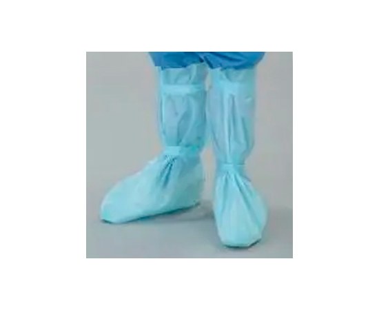 Изображение  Shoe covers high with strings Polix Pro Med 30 g/m2 1 pair blue