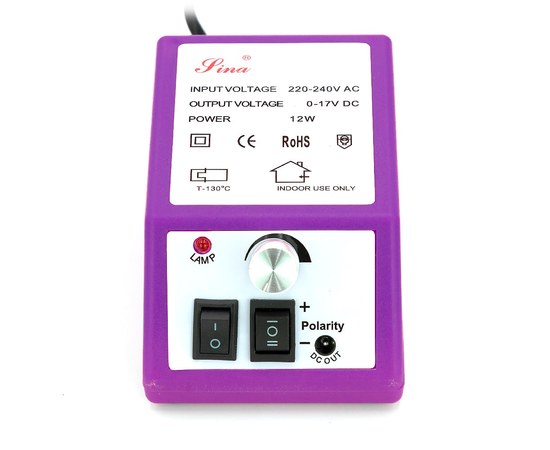 Изображение 3 Milling cutter for manicure Lina Mercedes2000 10 W 20 000 rpm, Purple, Options: violet
