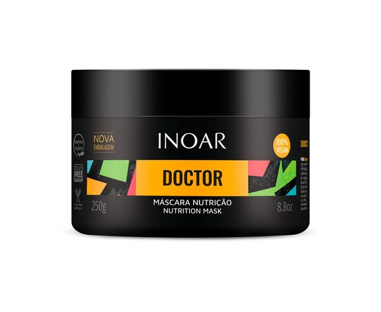 Изображение  Mask hair treatment Coconut and Argan oil Inoar Doctor Nutrition Mask, 250 g
