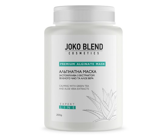 Изображение  Calming alginate mask with green tea extract and aloe vera Joko Blend 200 g