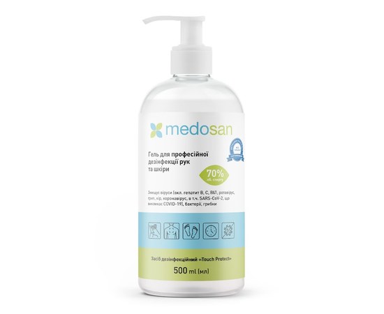 Изображение  Antiseptic gel for professional disinfection of hands and body Medosan 500 ml