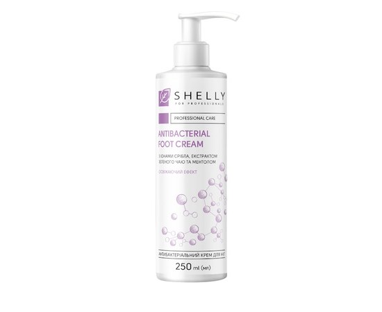 Изображение  Antibacterial foot cream with silver ions, green tea extract and Shelly menthol 250 ml