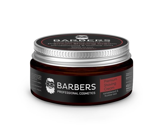 Зображення  Крем для гоління з заспокійливим ефектом Barbers Sandalwood-Licorice Root 100 мл 