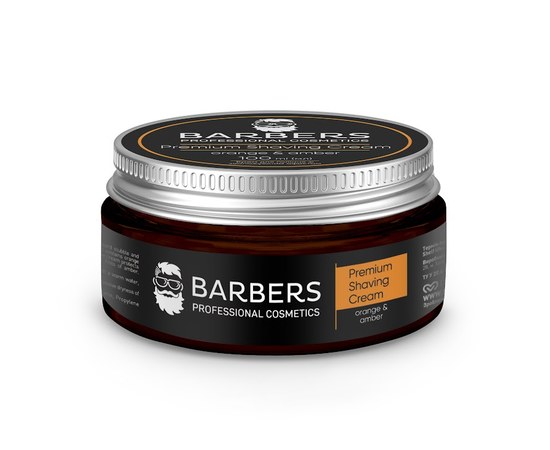 Зображення  Крем для гоління зі зволожуючим ефектом Barbers Orange-Amber 100 мл 