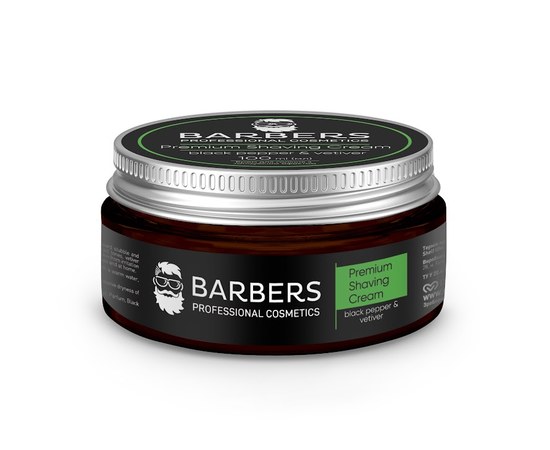 Изображение  Barbers Black Pepper-Vetiver Shaving Cream 100 ml