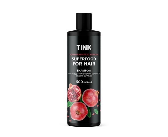 Изображение  Шампунь для окрашенных волос Гранат-Кератин Tink 500 мл
