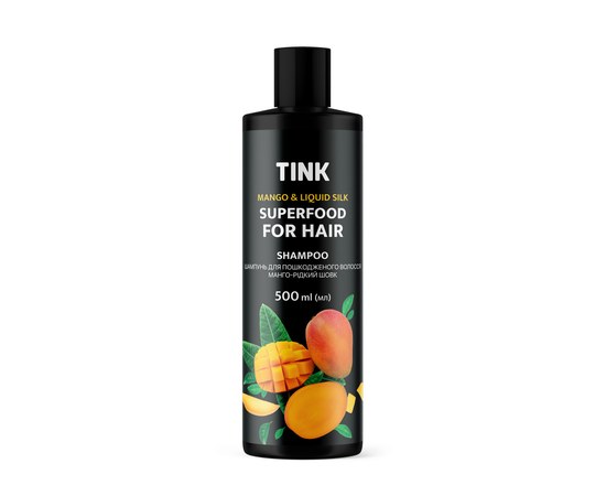 Зображення  Шампунь для пошкодженого волосся Манго-Рідкий шовк Tink 500 мл