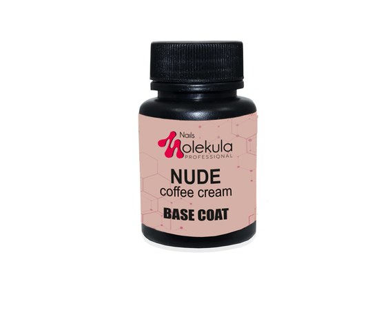 Изображение  Base for gel polish Nails Molekula Base Rubber Nude Сoffee Сream 30 ml, cover