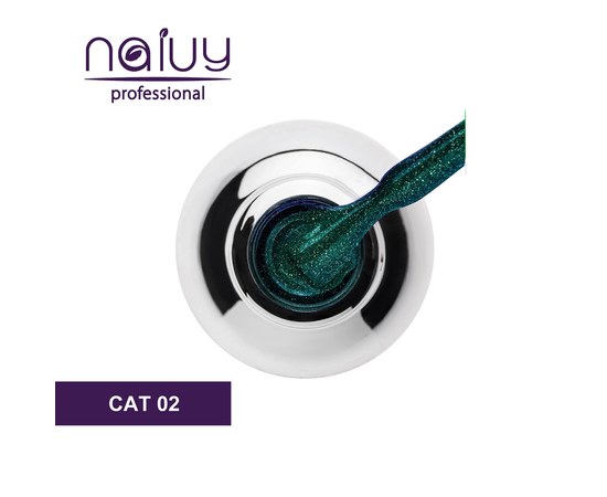 Зображення  Гель-лак для нігтів NAIVY Gel Polish CAT EYE 02, 8 мл, Об'єм (мл, г): 8, Цвет №: CAT EYE 02