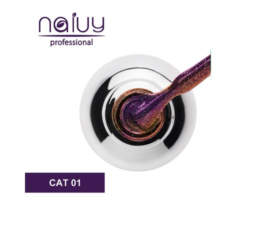 Зображення  Гель-лак для нігтів NAIVY Gel Polish CAT EYE 01, 8 мл, Об'єм (мл, г): 8, Цвет №: CAT EYE 01
