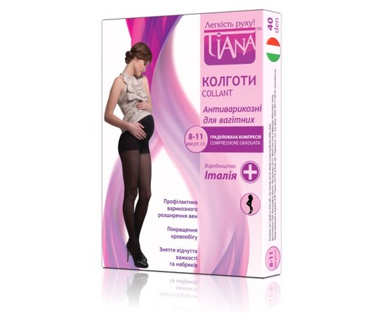 Изображение  Preventive tights for pregnant women TIANA 40 Den black, 940/2, Knit density: 40 Den, Size: 2