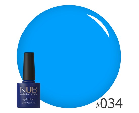 Изображение  Gel polish for nails NUB 8 ml № 034, Volume (ml, g): 8, Color No.: 34