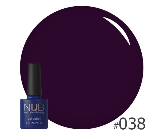 Изображение  Gel polish for nails NUB 8 ml № 038, Volume (ml, g): 8, Color No.: 38