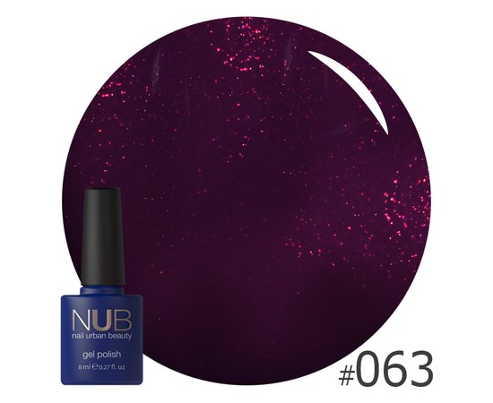 Изображение  Gel polish for nails NUB 8 ml № 063, Volume (ml, g): 8, Color No.: 63