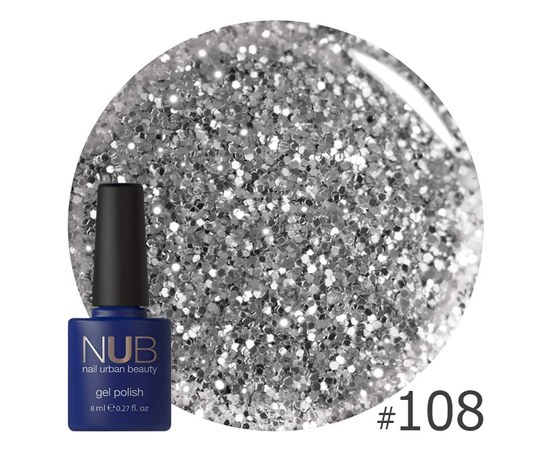 Изображение  Gel polish for nails NUB 8 ml № 108, Volume (ml, g): 8, Color No.: 108