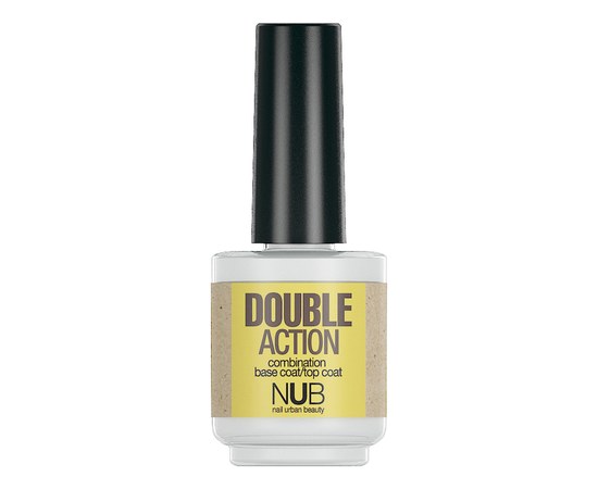 Изображение  Combined base-fixer for nail polish 2in1 NUB Double Action 15 ml