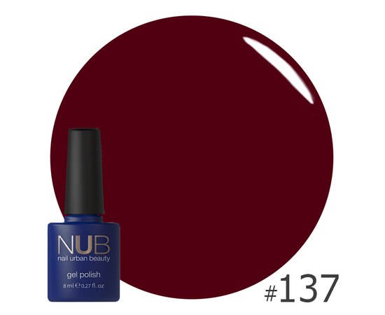 Изображение  Gel polish for nails NUB 8 ml № 137, Volume (ml, g): 8, Color No.: 137