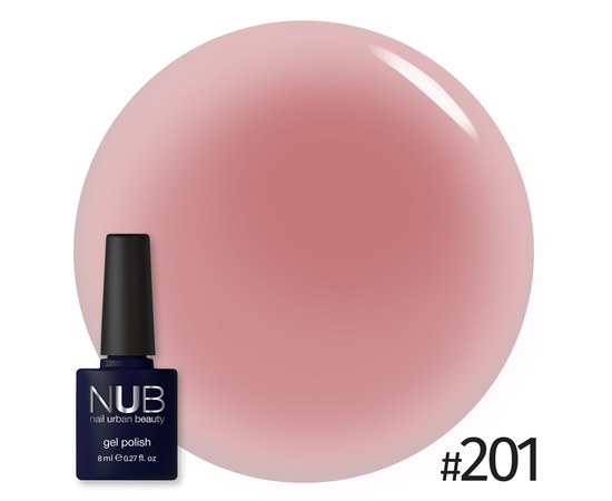 Изображение  Gel polish for nails NUB 8 ml № 201, Volume (ml, g): 8, Color No.: 201