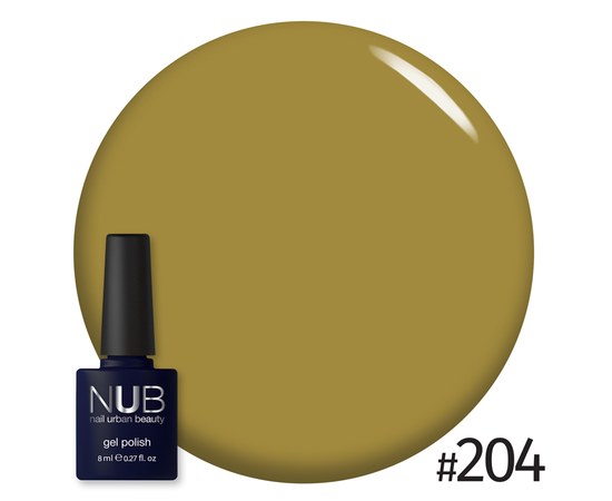 Изображение  Gel polish for nails NUB 8 ml № 204, Volume (ml, g): 8, Color No.: 204