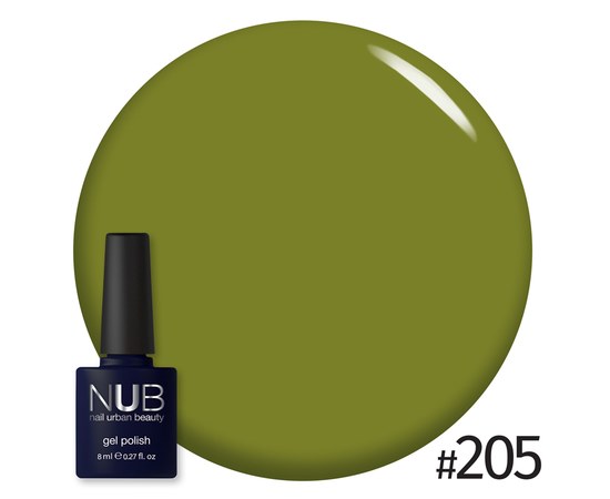 Изображение  Gel polish for nails NUB 8 ml № 205, Volume (ml, g): 8, Color No.: 205