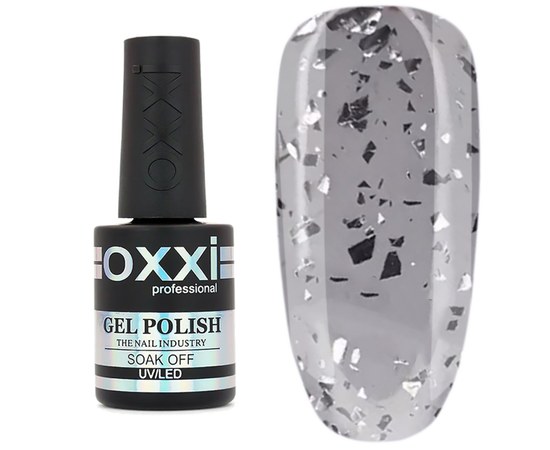 Изображение  Top for gel polish without a sticky layer Oxxi Professional Iceberg Top with glitter 10 ml, № 1, Volume (ml, g): 10, Color No.: 1