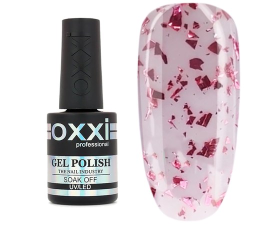 Изображение  Top for gel polish without a sticky layer Oxxi Professional Iceberg Top with glitter 10 ml, No. 4, Volume (ml, g): 10, Color No.: 4