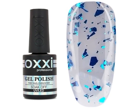 Изображение  Top for gel polish without a sticky layer Oxxi Professional Iceberg Top with glitter 10 ml, No. 5, Volume (ml, g): 10, Color No.: 5
