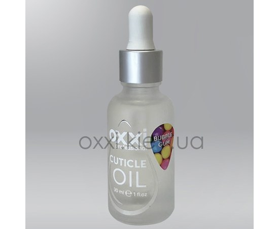 Зображення  Олія для кутикули Oxxi Professional Cuticle Oil 30 мл, запах жуйки, Аромат: BubbleGum, Об'єм (мл, г): 30