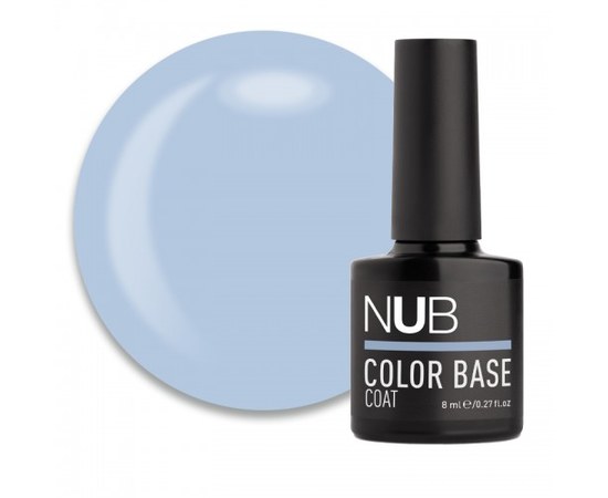 Изображение  База цветная каучуковая NUB Color Base Coat 8 мл, № 001, Объем (мл, г): 8, Цвет №: 001