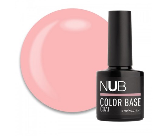 Зображення  База кольорова каучукова NUB Color Base Coat 8 мл, № 004, Об'єм (мл, г): 8, Цвет №: 004