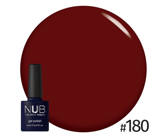 Изображение  Gel polish for nails NUB 8 ml № 180, Volume (ml, g): 8, Color No.: 180